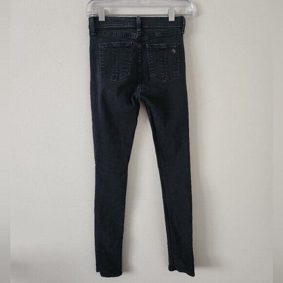 RAG & BONE | 10" inch skinny jeans in black bruin sz 26 - Picture 3 of 5